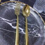 قاشق و چنگال یونیک طلایی