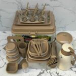 سرویس مسافرتی و پیک‌ نیک ۹۰ پارچه رنگ قهوه ای