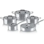 سرویس قابلمه 10 پارچه استیل کف لیزری کد CWS3110