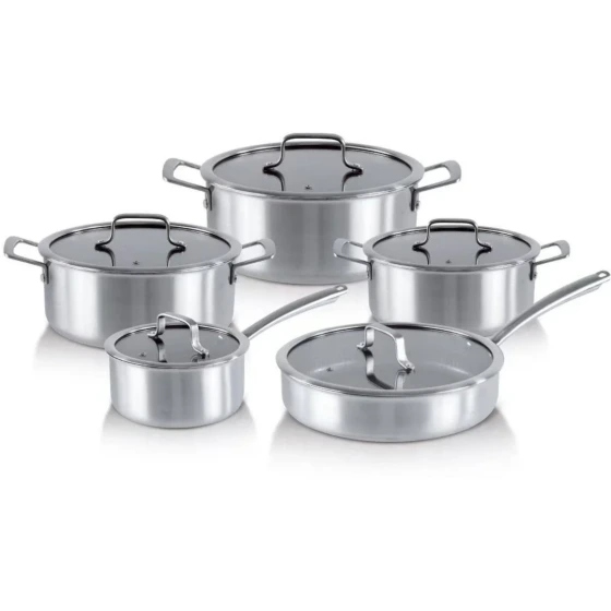 سرویس قابلمه 10 پارچه استیل کف لیزری کد CWS3110