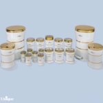سرویس 18 پارچه کمر باریک خطی سفیدطلایی یونیک UN-4595