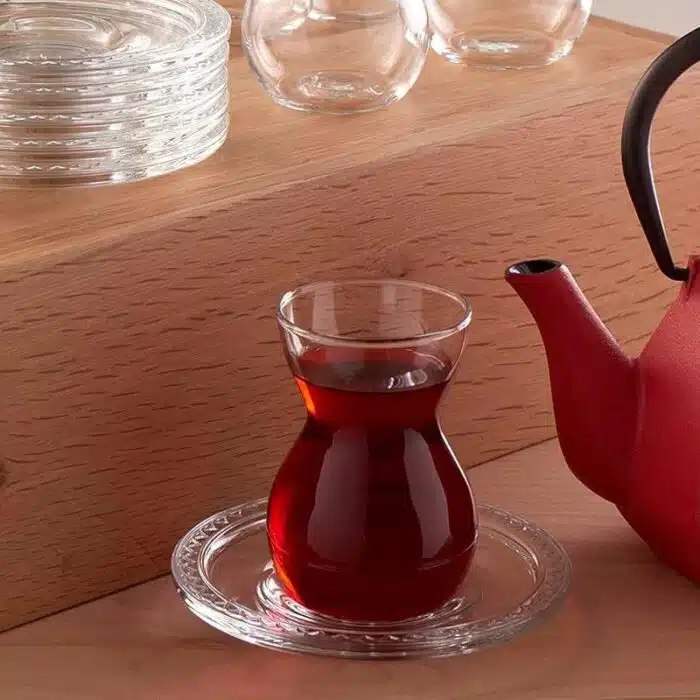 استکان و نعلبکی اتنیک 12 پارچه پاشاباغچه کد 96575
