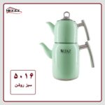 کتری قوری لوله‌دار رنگی نزاز کد 5016 | ظرفیت ۲ لیتر استیل
