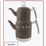 کتری قوری لوله دار قهوه ای نزاز کد 5016 گنجایش ۲ لیتر