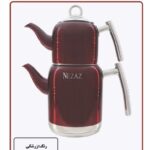 کتری قوری لوله دار زرشکی نزاز کد 5016 گنجایش ۲ لیتر