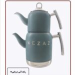 کتری قوری لوله دار آبی دریایی نزاز کد 5016 گنجایش ۲ لیتر