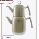 کتری قوری لوله دار طلایی نزاز کد 5016 گنجایش ۲ لیتر