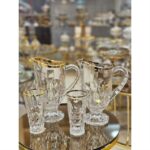 ست پارچ و لیوان کریستال وارداتی لب طلا و لب نقره – ضد شوک و نشکن