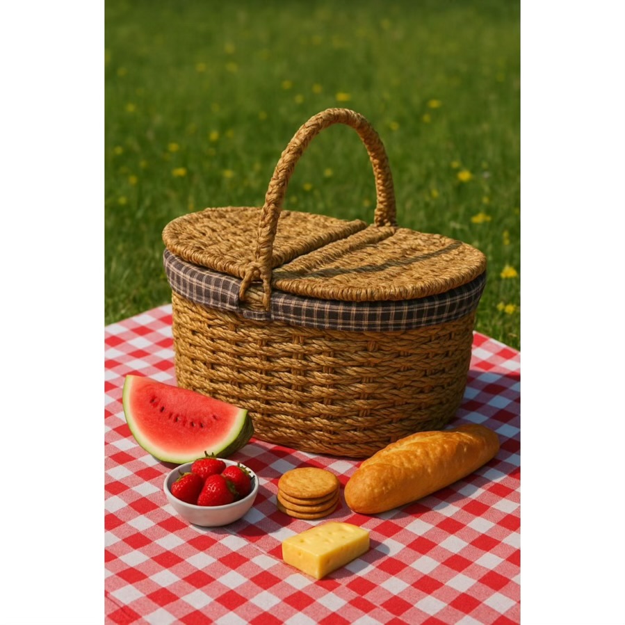 سبد پیکنیک فانتزی دستبافت