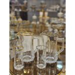 ست پارچ و لیوان کریستال وارداتی لب طلا و لب نقره – ضد شوک و نشکن
