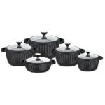 سرویس قابلمه و تابه گرانیت 10 پارچه زیو 8700