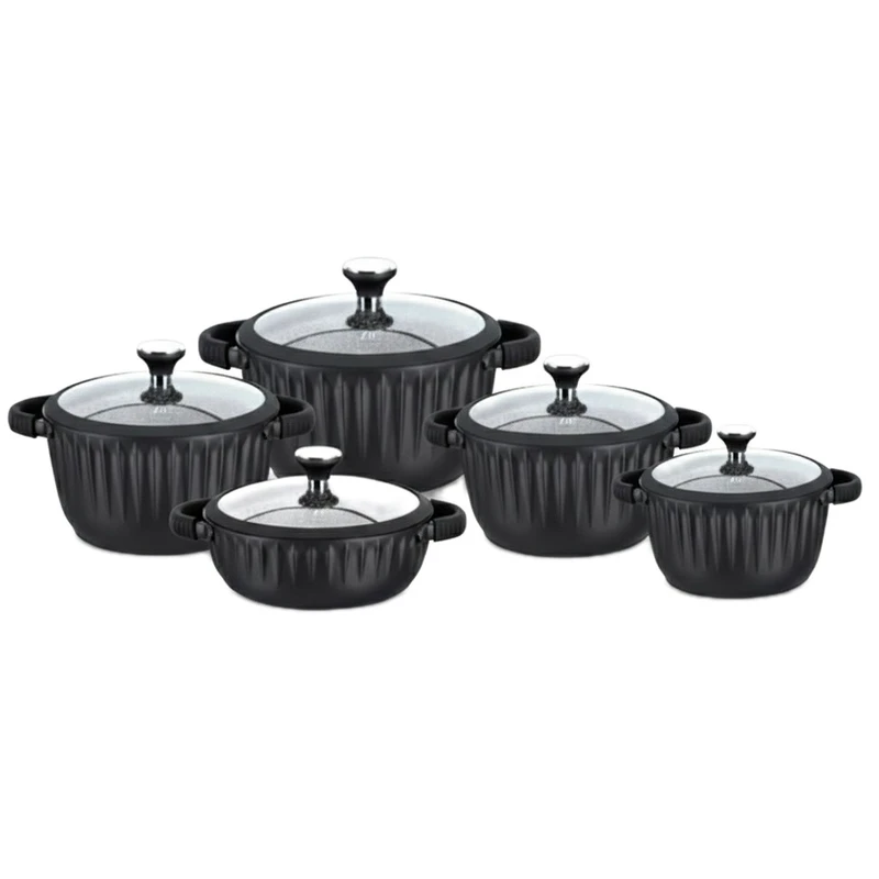 سرویس قابلمه و تابه گرانیت 10 پارچه زیو 8700