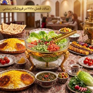 سوفله سالاد خوری رزلند 2710 با انبر سرو